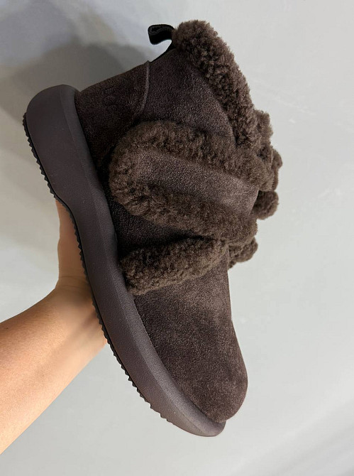 Черевики жіночі Hengji 13-6 уггі замшеві на хутрі з опушкою коричневі, 36, 23 см Київ - фото 15