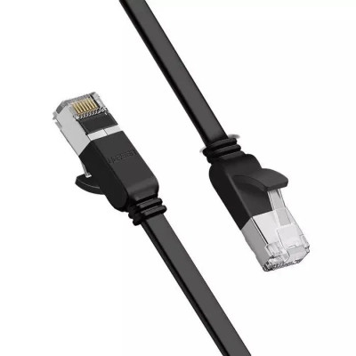 Патч-корд 2м, U/UTP Cat 6 Copper Ethernet Flat Cable NW101 Black Ugreen (50185) Вінниця - фото 1
