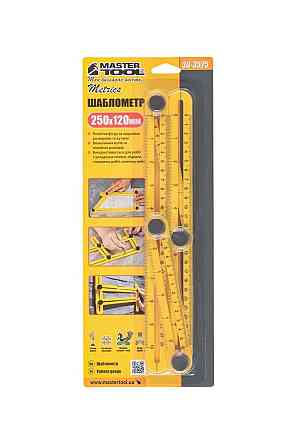 Шаблометр MASTERTOOL 250х120 мм пластиковый 30-3525 Ровно