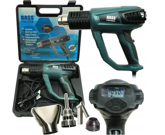 Строительный фен с насадками Bass Polska 4872 2000 Вт Киев