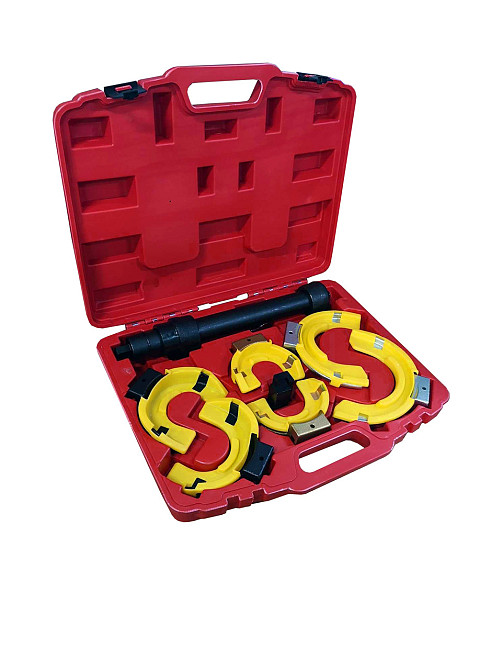 Стяжка пружин із 3 парами схоплень і пластиковими накладками, 7 предметів (роб. діапазон: 80-317 ммм, діаметри Одеса - фото 1