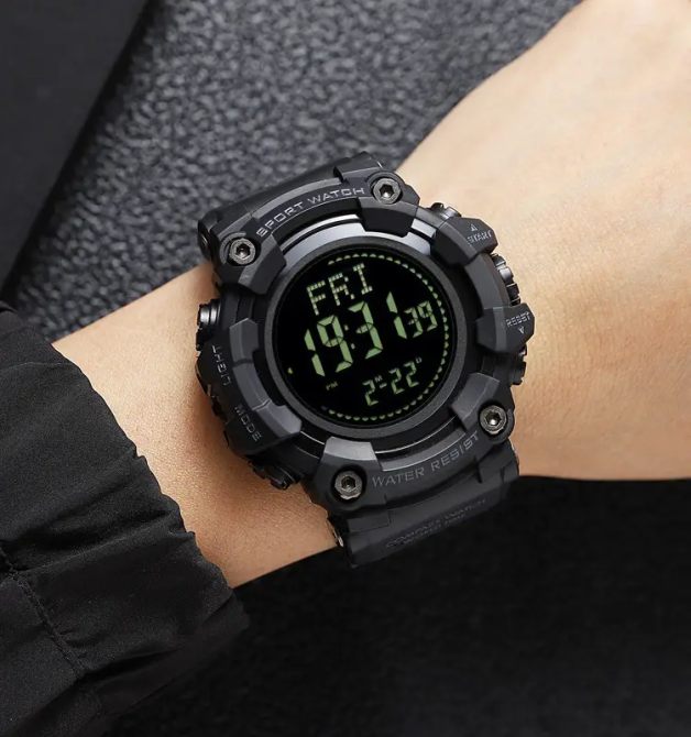 Чоловічий спортивний годинник Skmei 2037 з компасом (Чорний) Вінниця - фото 8