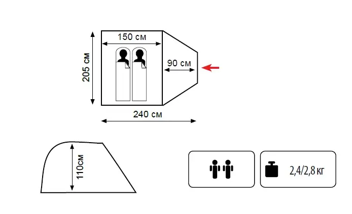 Палатка двухместная палатка Tramp Lite Fly 2 олива Киев - изображение 10