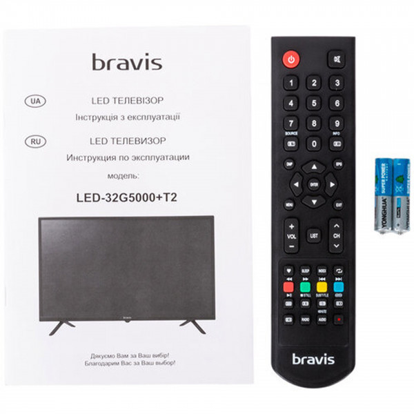 TV 32 Bravis LED-32G5000 + T2 HD/T2/1хUSB/2хHDMI/Black (LED-32G5000 + T2 black) Киев - изображение 7