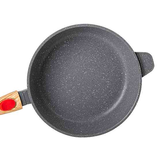 Глибока сковорода з кришкою Ø 24 см, сірий колір Київ