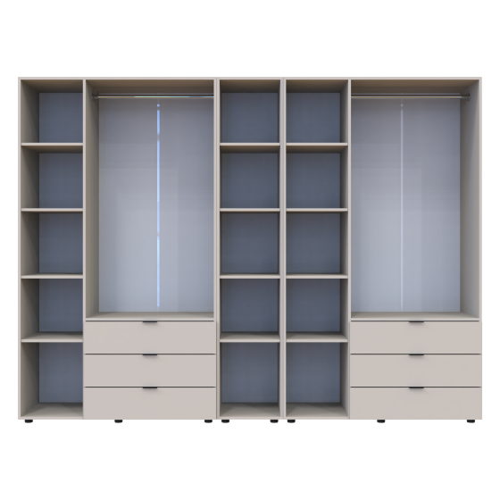Комплект шаф для одягу Doros Гелар (3 шт.) 270,6х49,5х203,4 см Кашемір (DRS-011252) Львів