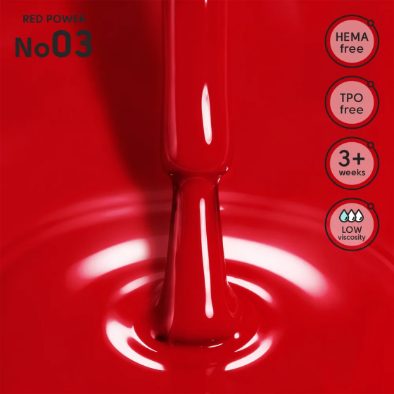 Гель-лак для ногтей 03 Red Power Shelly 12 мл Киев