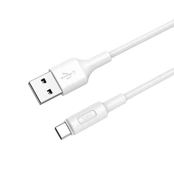 Кабель USB - Type-C HOCO X25 2A 1m PVC PVC конектори колір білий 6957531080152 Одеса