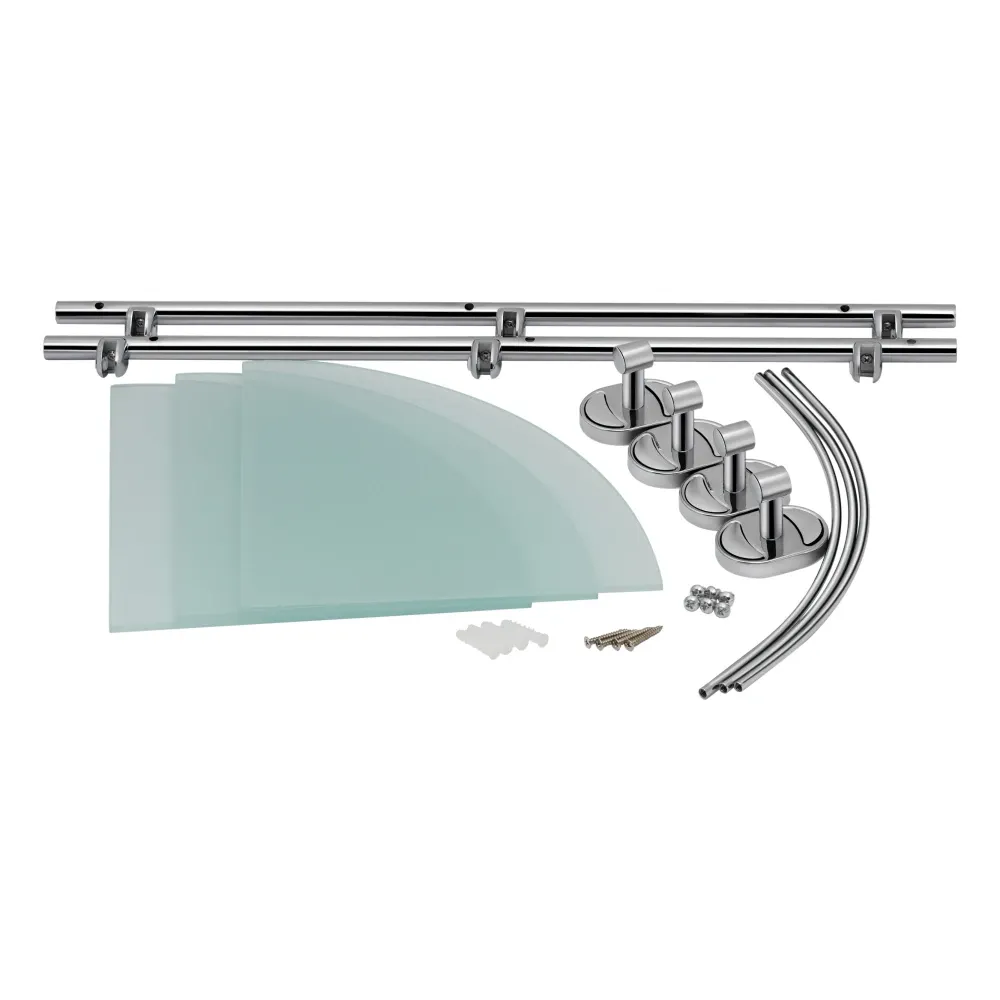 Полиця кутова Lidz Oreo 1003 скляна 3 ярусна LDORE1003CRM22182 Chrome Київ - фото 4