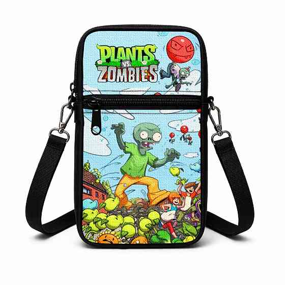 Сумка-чохол для телефону Plants vs. Zombies дитяча сумка через плече, водонепроникна міні-сумка (4979) Київ