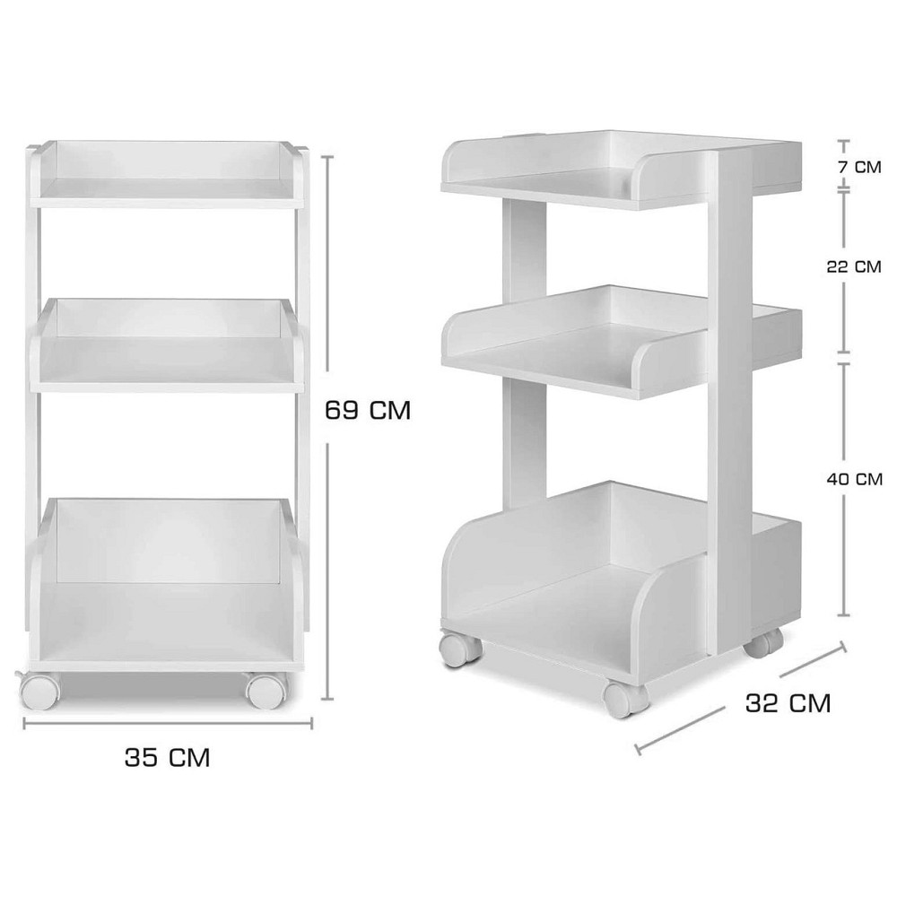Етажерка для ванної на коліщатах "Окулурі" каррі-зефір Миколаїв - фото 2