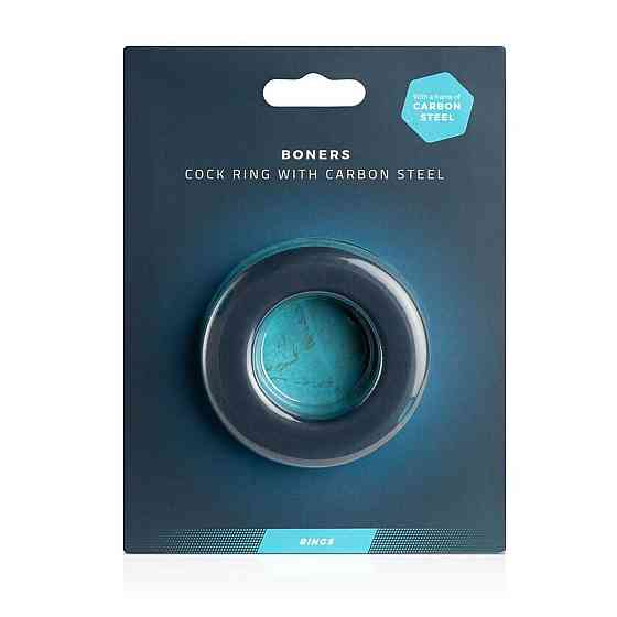Ерекційне кільце Boners Cock Ring With Steel Core, сталеві вставки, внутрішній діаметр 3,7 см Sex Aura Київ