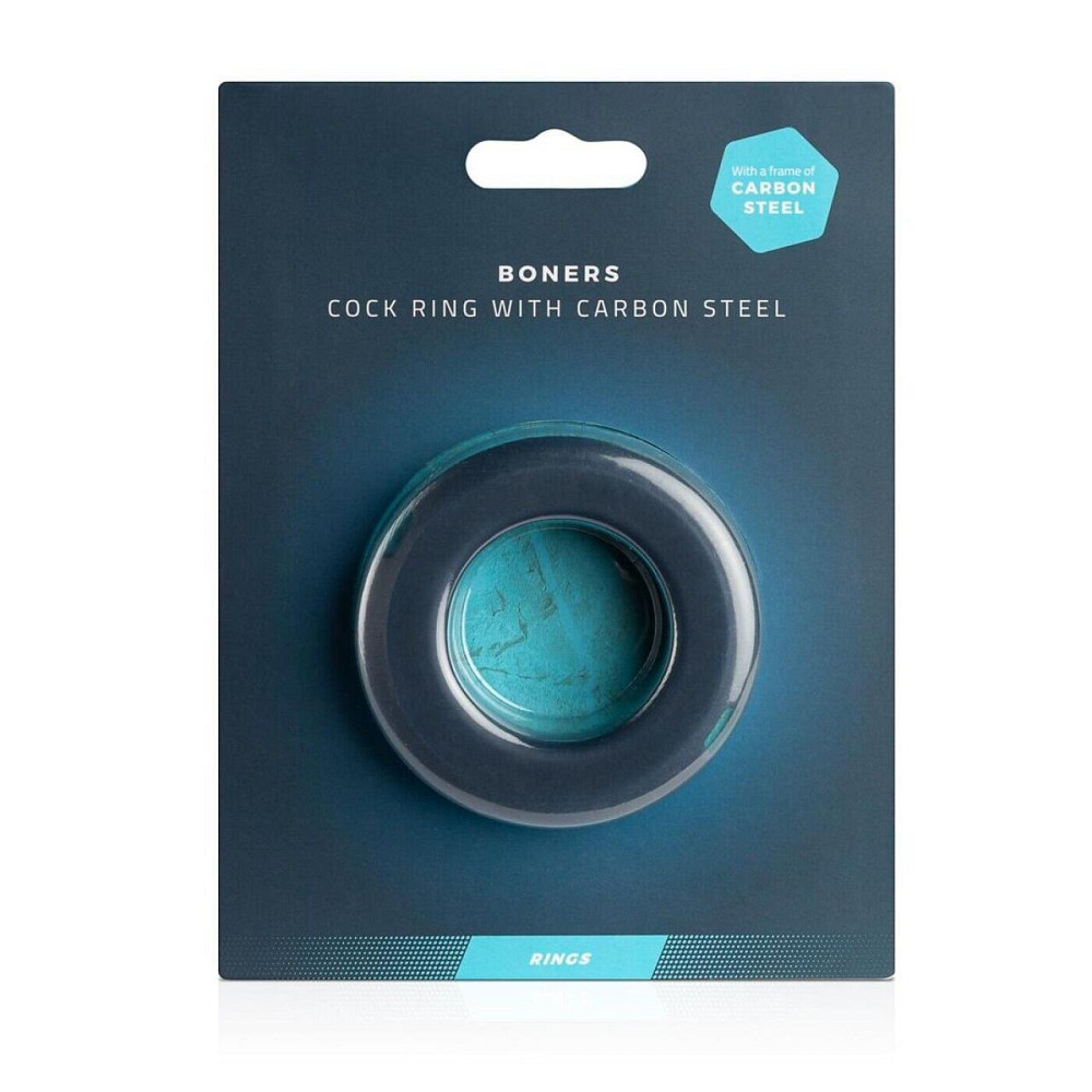 Ерекційне кільце Boners Cock Ring With Steel Core, сталеві вставки, внутрішній діаметр 3,7 см Sex Aura Київ - фото 3