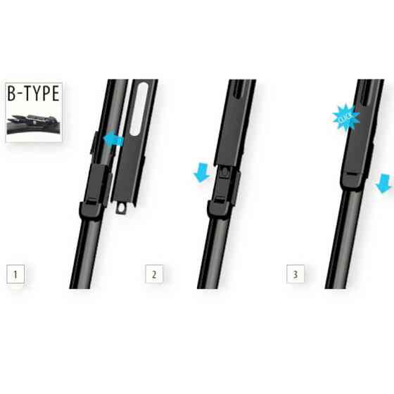 Щетки oximo модельные безкаркасные (к-т 2шт) b-type 600 + 575 мм дворника Мукачево