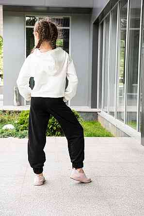 Костюм спортивный для девочек, молочный, двухнитка, топ Крохатушка одяг Киев