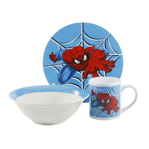 Набір дитячого посуду Спайдермен 3 пр.:(тарілка/миска/чашка) порцеляна TO-6 Interos Житомир - изображение 1
