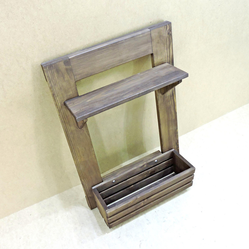 Полиця настінна для квітів "Манаус" капучино Миколаїв - фото 5