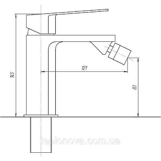Змішувач для біде TOPAZ ODISS TO 18601-H52-BL Чернівці