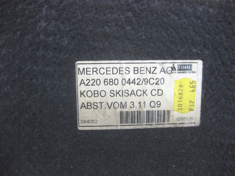 Mercedes-Benz  A2206800442 9C20 Настил підлоги багажника колір антрацит S-class short W220 S-class long V220 Одеса - фото 7