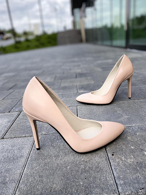 Туфлі жіночі M-LUX пудра натуральна шкіра каблук 10 см (91020) Коломыя - изображение 1