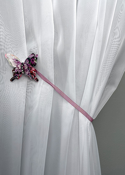 Магніти для штор і гардин Метелик Люсі набір 2 шт фіолетовий 81-275 Київ - фото 4