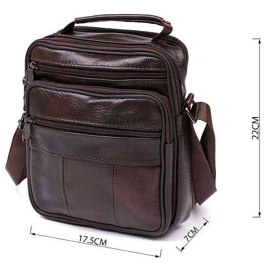 Мужская сумка из натуральной кожи Vintage 20450 Коричневый Киев