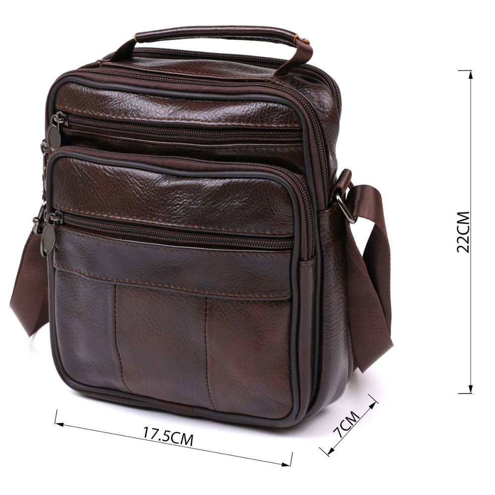 Сумка з натуральної шкіри Vintage 20450 Коричневий Київ - фото 3