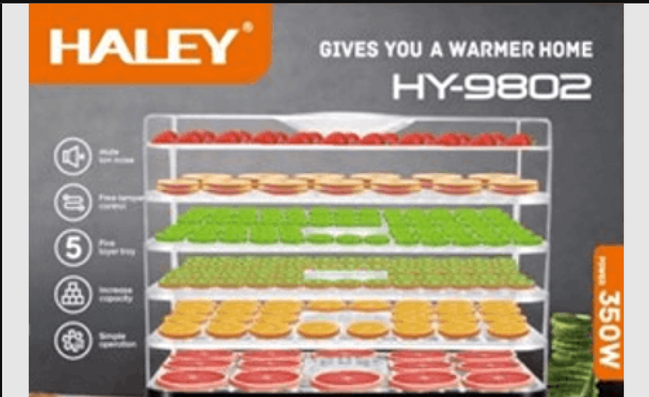 Сушарка для овочів і фруктів Haley HY-9802 350Вт: дегідратор для пастили, грибів, ягід, м'яса та трав Одеса - фото 4
