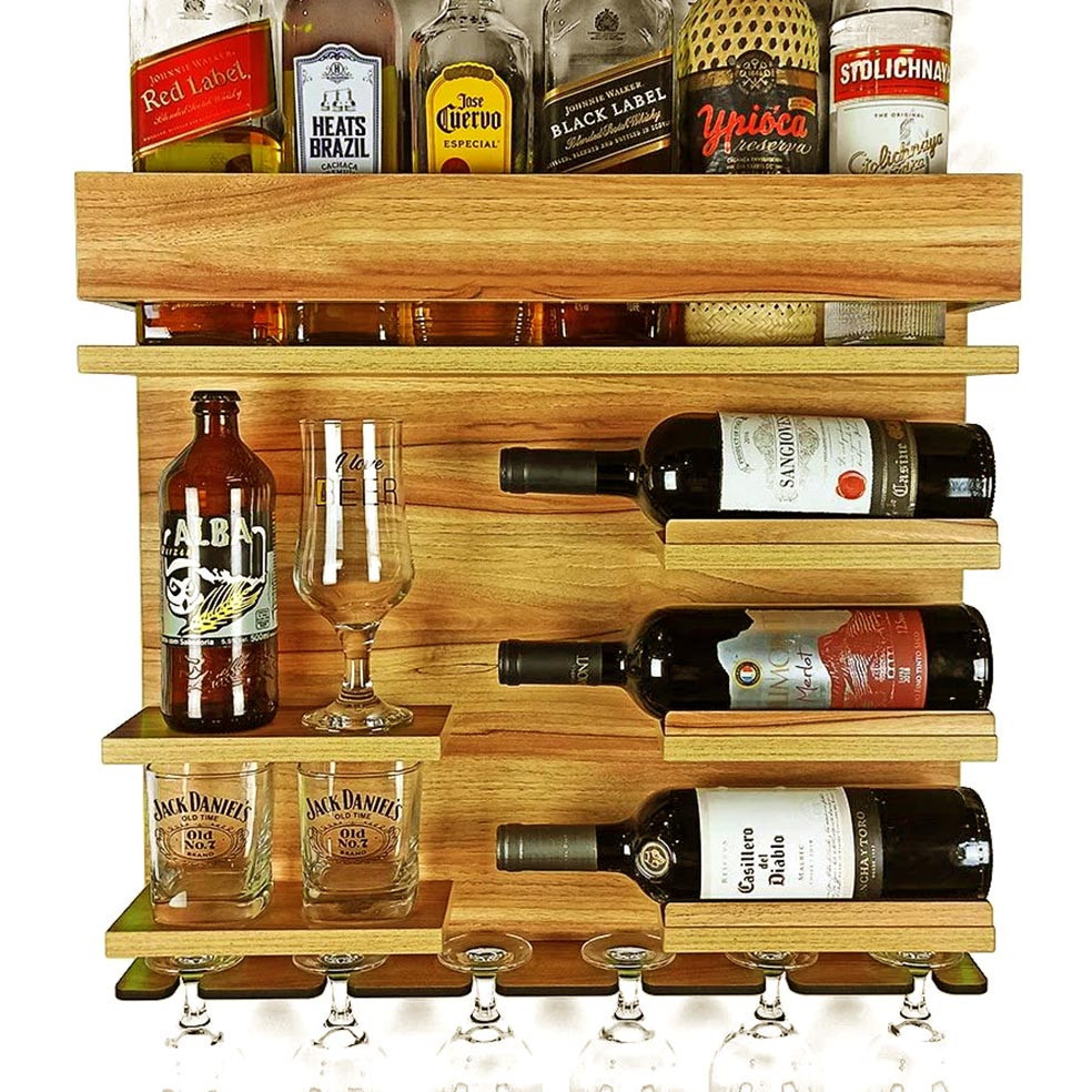 Настенная винная полка 