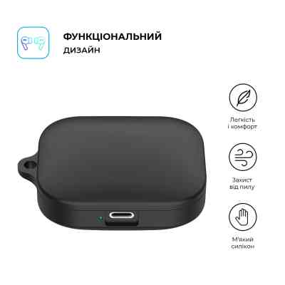 Чехол для наушников Armorstandart Hang Case для Xiaomi Redmi Buds 5 Black (ARM79949) Винница