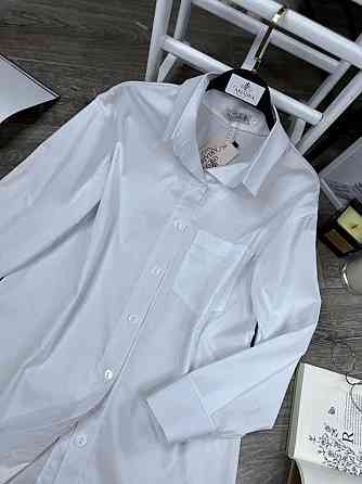 Жіноча базова подовжена сорочка з гудзиками по спині турецький котон Одеса