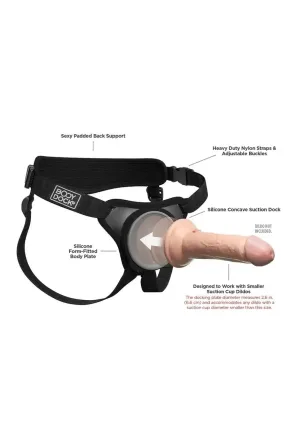 Трусики для страпону Pipedream Body Dock Elite Mini Harness, чорні Sex Aura Київ