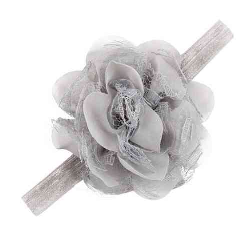 Детская серая повязка - окружность 40-50см, размер цветка 10-11см Киев