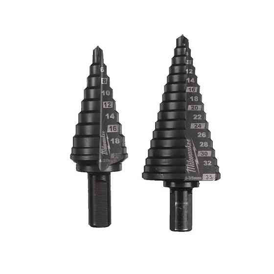 Набір свердл ступінчастих Step Drill COBALT ALCRN MILWAUKEE (O4 20мм и O6 35мм) (2шт), пластикова коробка Одеса