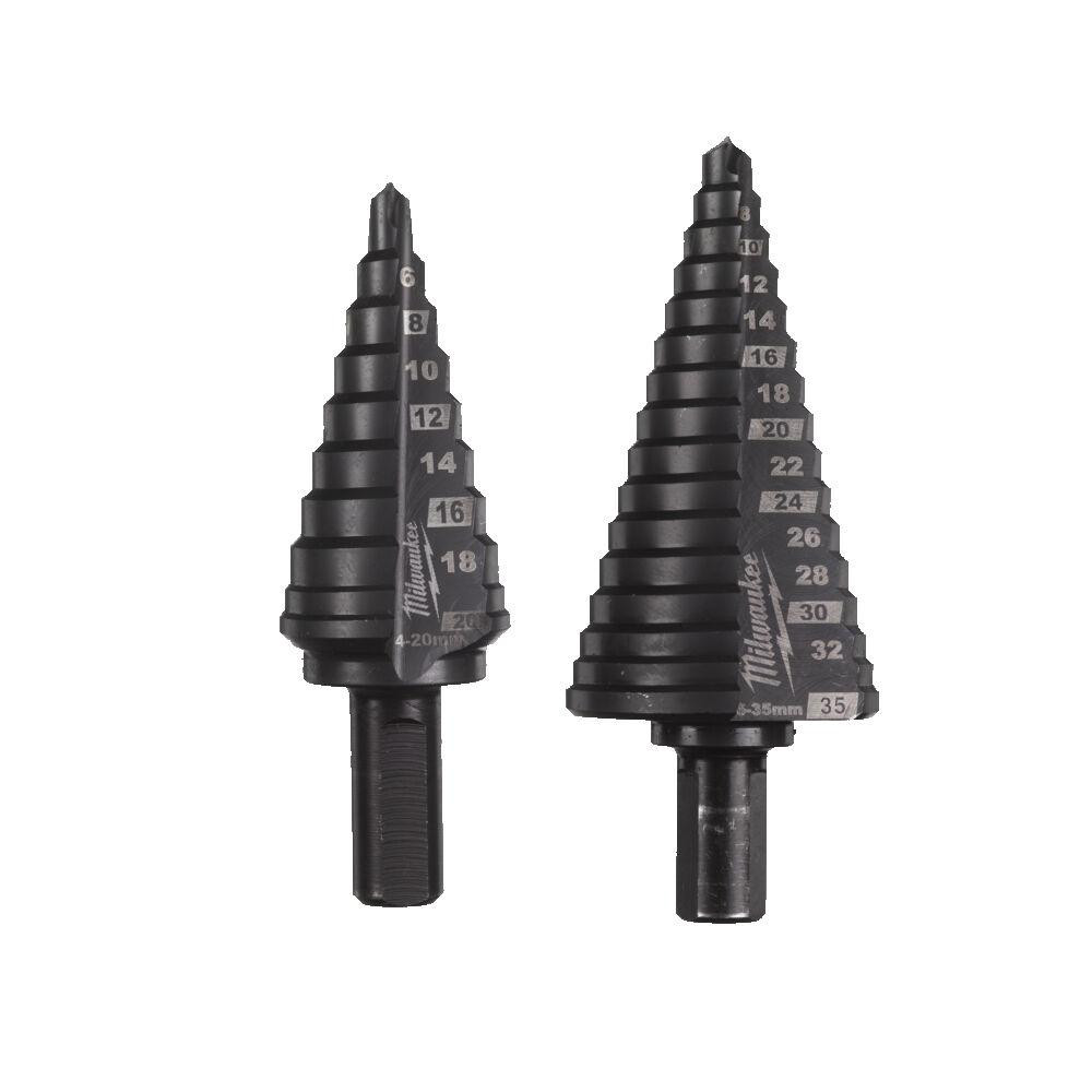 Набір свердл ступінчастих Step Drill COBALT ALCRN MILWAUKEE (O4 20мм и O6 35мм) (2шт), пластикова коробка Одеса - фото 2