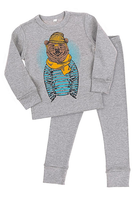 Піжама дитячої, сіра топ 110 Крохатушка одяг Київ - фото 1