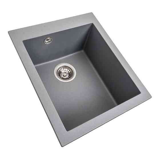 VALESO Гранітна мийка для кухні VALESO SOKIL 4150 матова Сірий металік Киев
