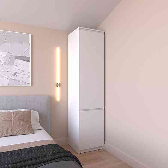 Шафа пенал VAYS R-22, з полицями, ЛДСП, 50×50×211 см - для одягу, білизни, зберігання, спальня, передпокій Львів