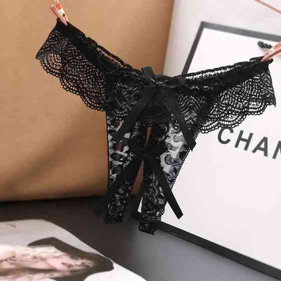 Трусики з розрізом леопардові 42-44 чорний Київ