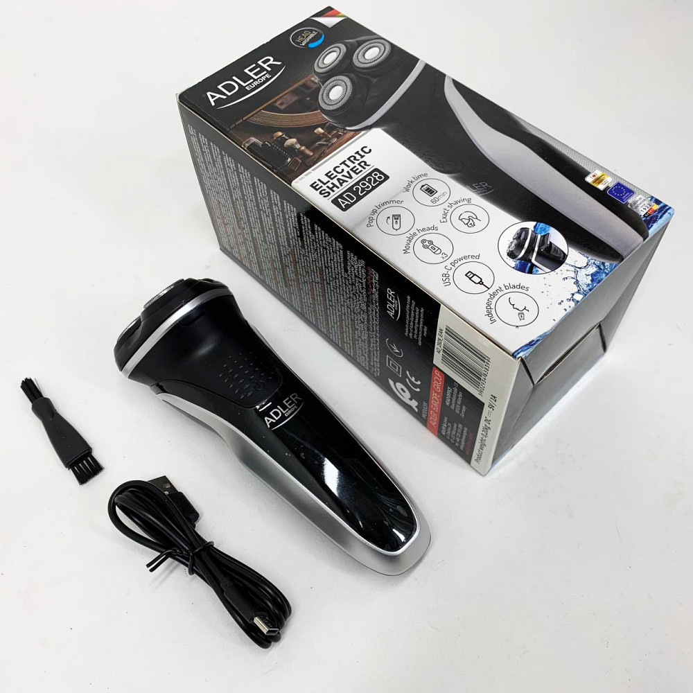 Бритвы электрические ADLER, Мужская бритва на батарейках, Электрическая мужская бритва для бороды MB-26 Львов - изображение 7