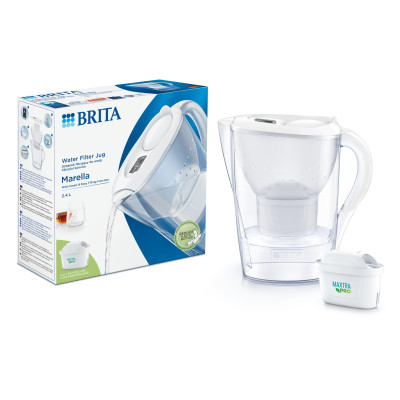 Фільтр-глечик Brita Marella Memo MXPro 2.4л (1.4л води) з фільтр-картриджем, білий (1052789) Вінниця - фото 7