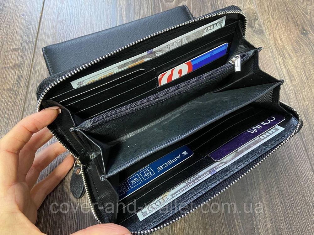 Мужской кожаный кошелёк клатч на молнии Marco Coverna M38-3 Киев - изображение 6