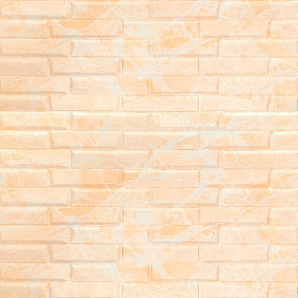 3D панель самоклеющаяся кладка 700х770х7мм Желто-белая (039) SW-00000563 Киев - изображение 1