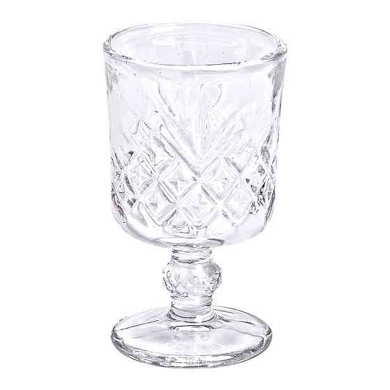 Yiwu Набір чарок на ніжці 6 шт 60 мл скляні чарки для горілки, настоянки HP-YH-42 Киев