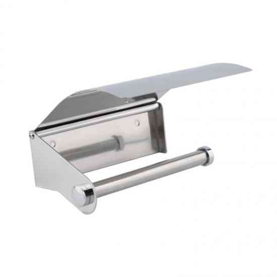 Тримач для туалетного паперу металевий сріблястий Вінниця