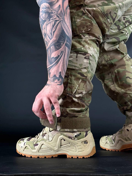 Військові демісезонні чоловічі штани мультикам з наколінниками ріп стоп для зсу Львів - фото 8