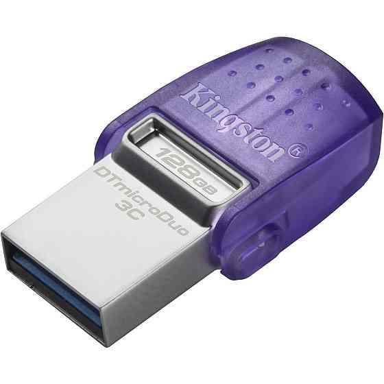 Флеш-накопичувач USB3.2 128GB Type-C Kingston DataTraveler microDuo 3C (DTDUO3CG3/128GB) Фіолетовий Харків