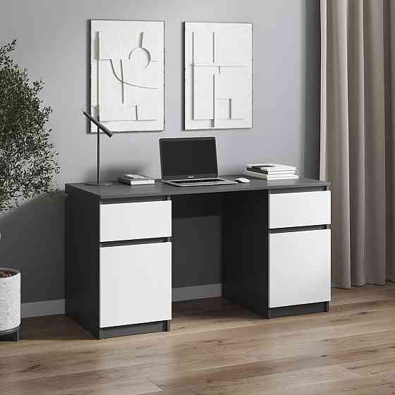 Компьютерный стол VAYS, письменный стол с двумя тумбами, c ящиками без ручек R-34 Львов