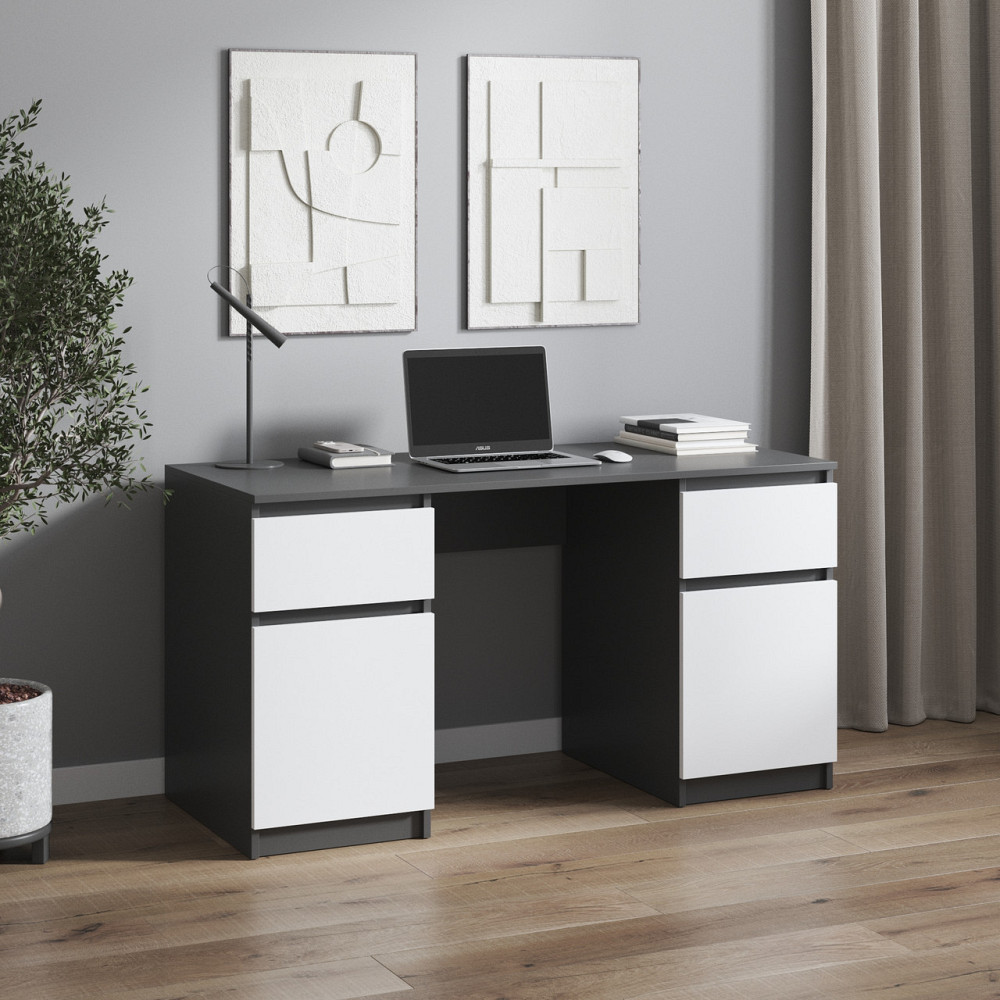 Компьютерный стол VAYS, письменный стол с двумя тумбами, c ящиками без ручек R-34 Львов - изображение 5