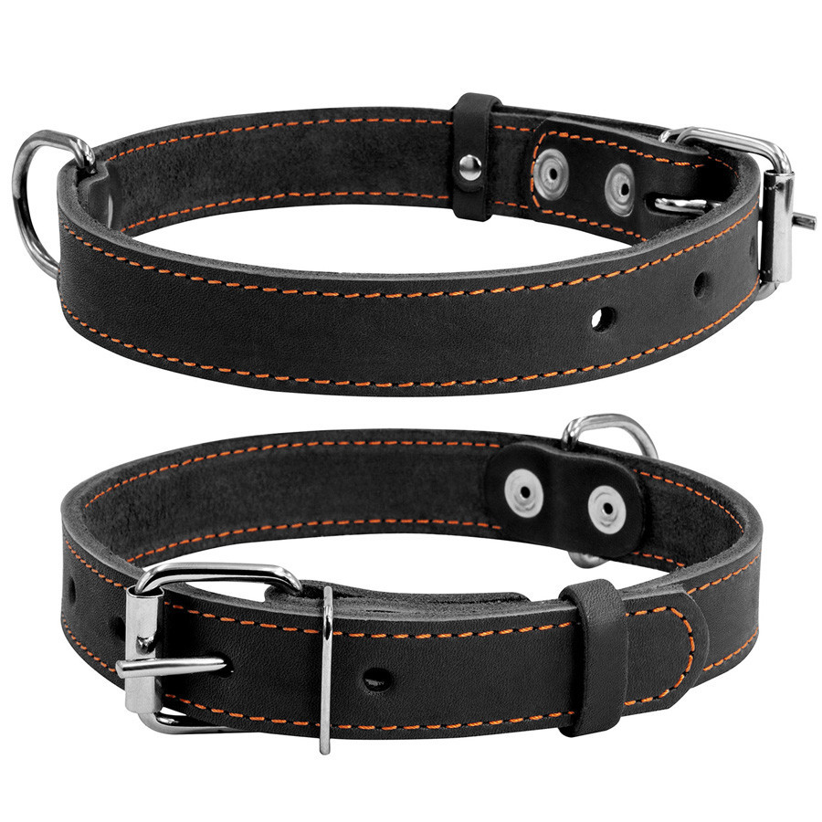 Нашийник "CoLLaR" одинарний (ширина 35мм, довжина 48-63см) чорний Київ - фото 1